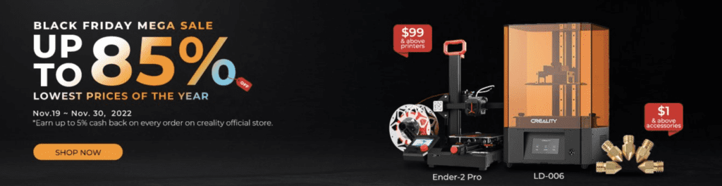 Creality Full 2022 BF Deal Price List