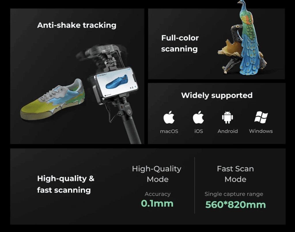Creality CR-Scan Ferret Pro features