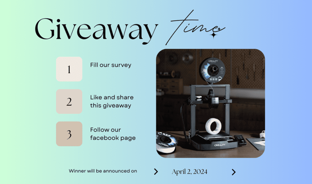 Win Ender-3 V3 SE & freebies with Our 3D Printing Giveaway! 🎉 1 Ender-3 V3 SE giveaway